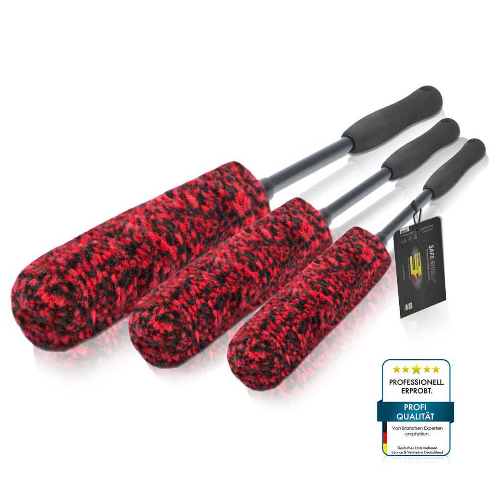 drei felgenbuersten nebeneinander