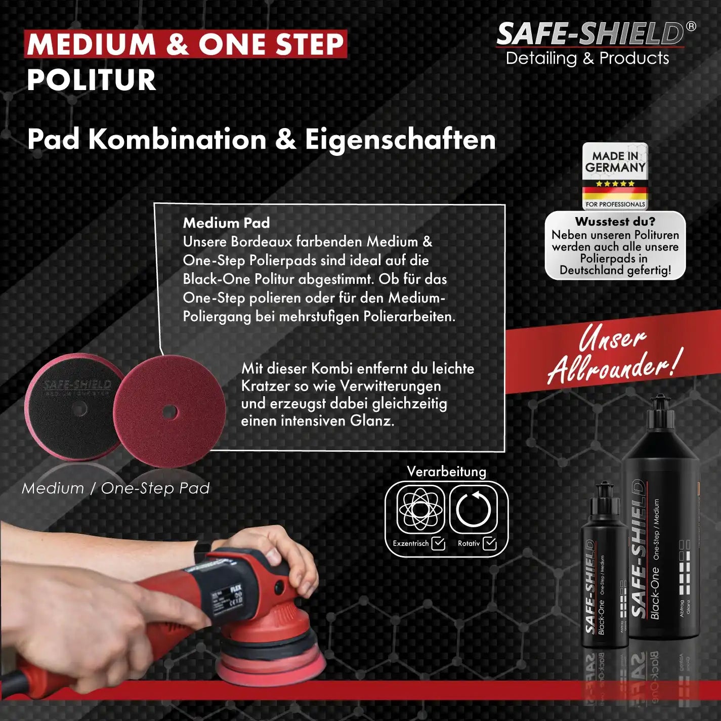 erklaerung der medium und one step politur