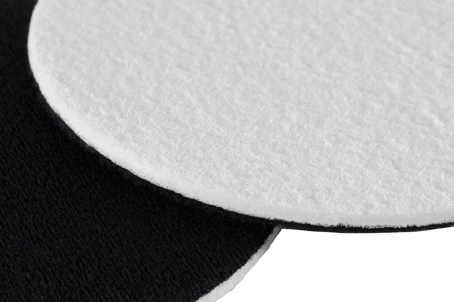 Close-up of the compressed felt on a Safe-Shield Glass Polishing Pad