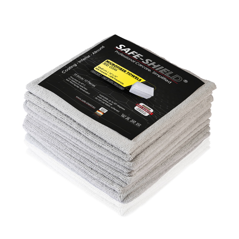 Grey Safe-Shield Allround microfibre towels for wiping off compatible cleaner residue
