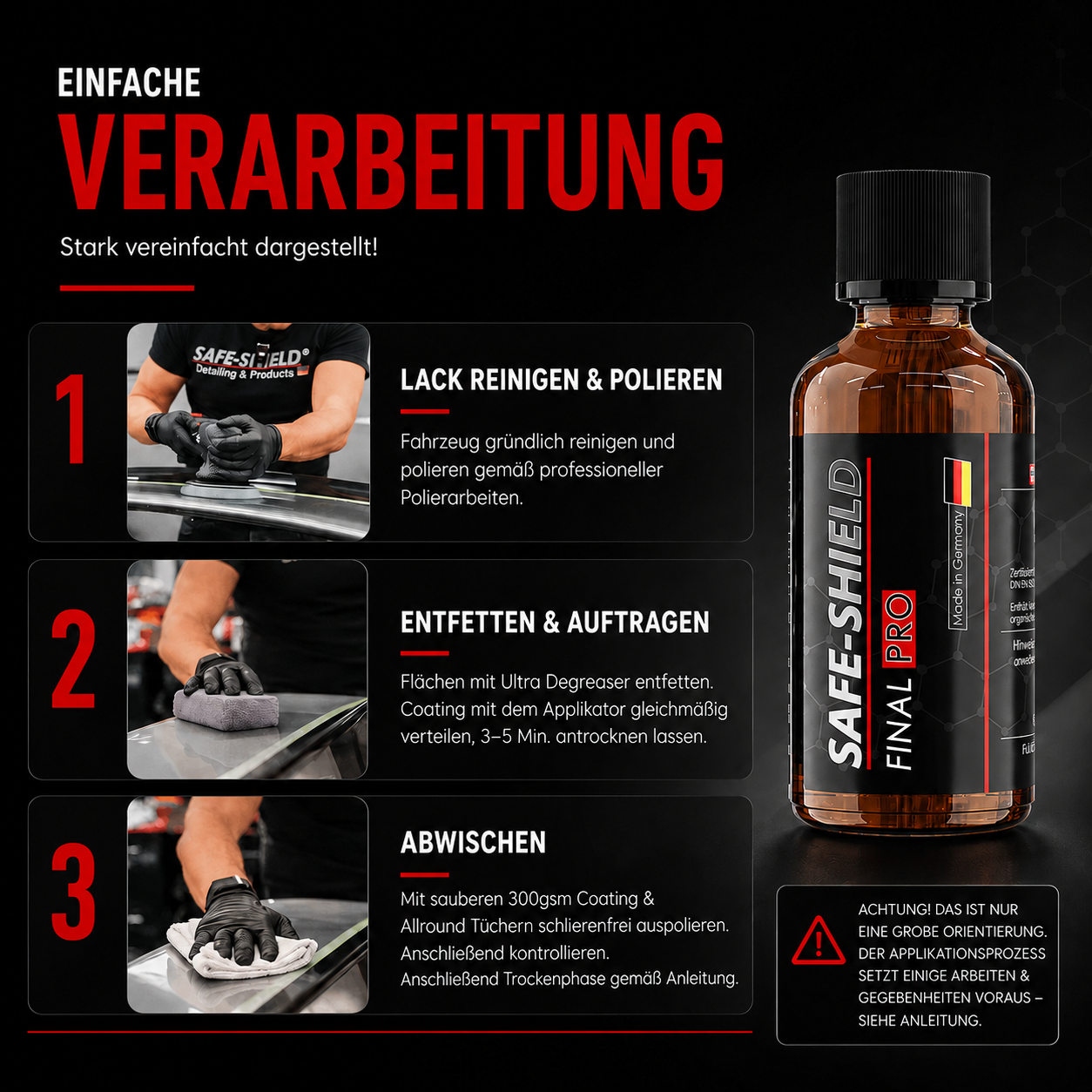 verarbeitung der keramikversiegelung