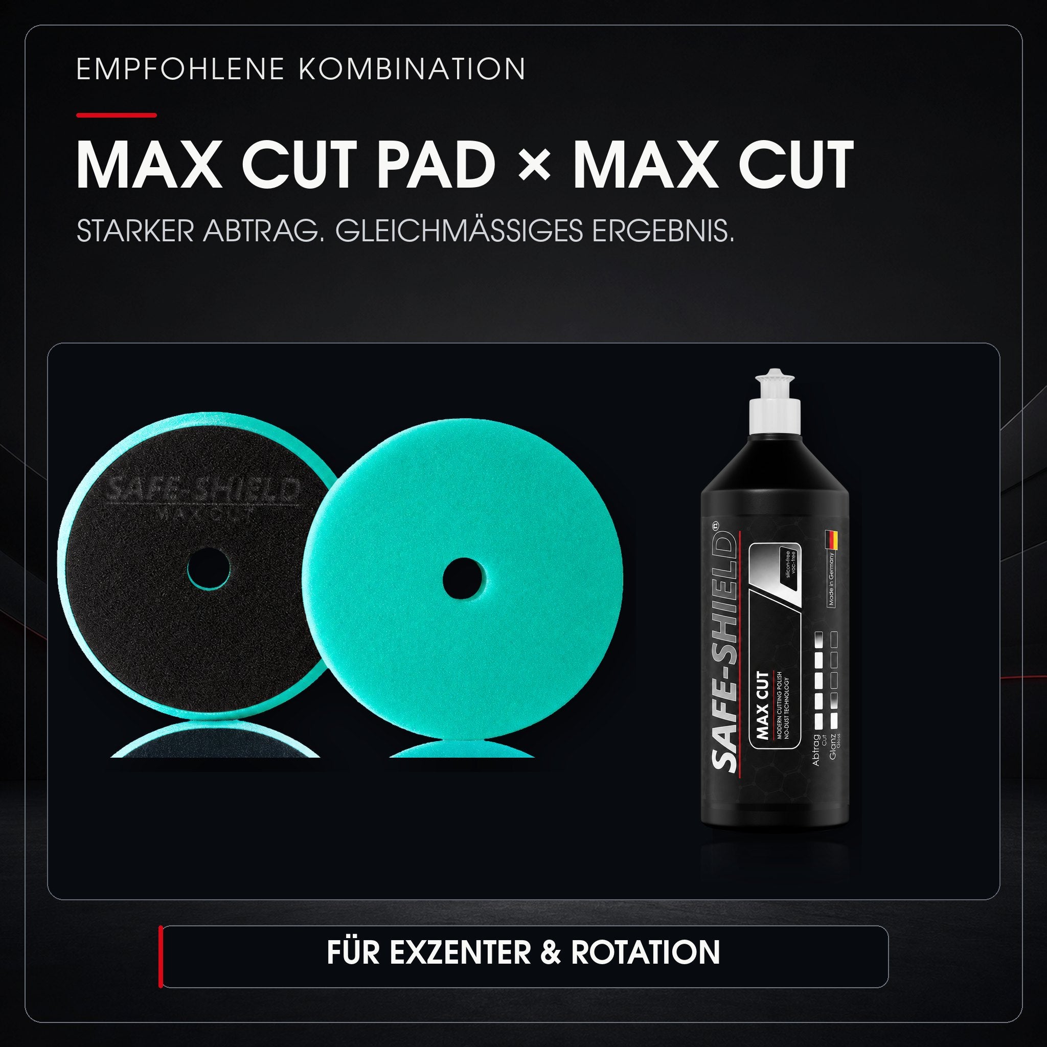 Max Cut Polierpad mit Max Cut Schleifpolitur für starken kontrollierten Abtrag