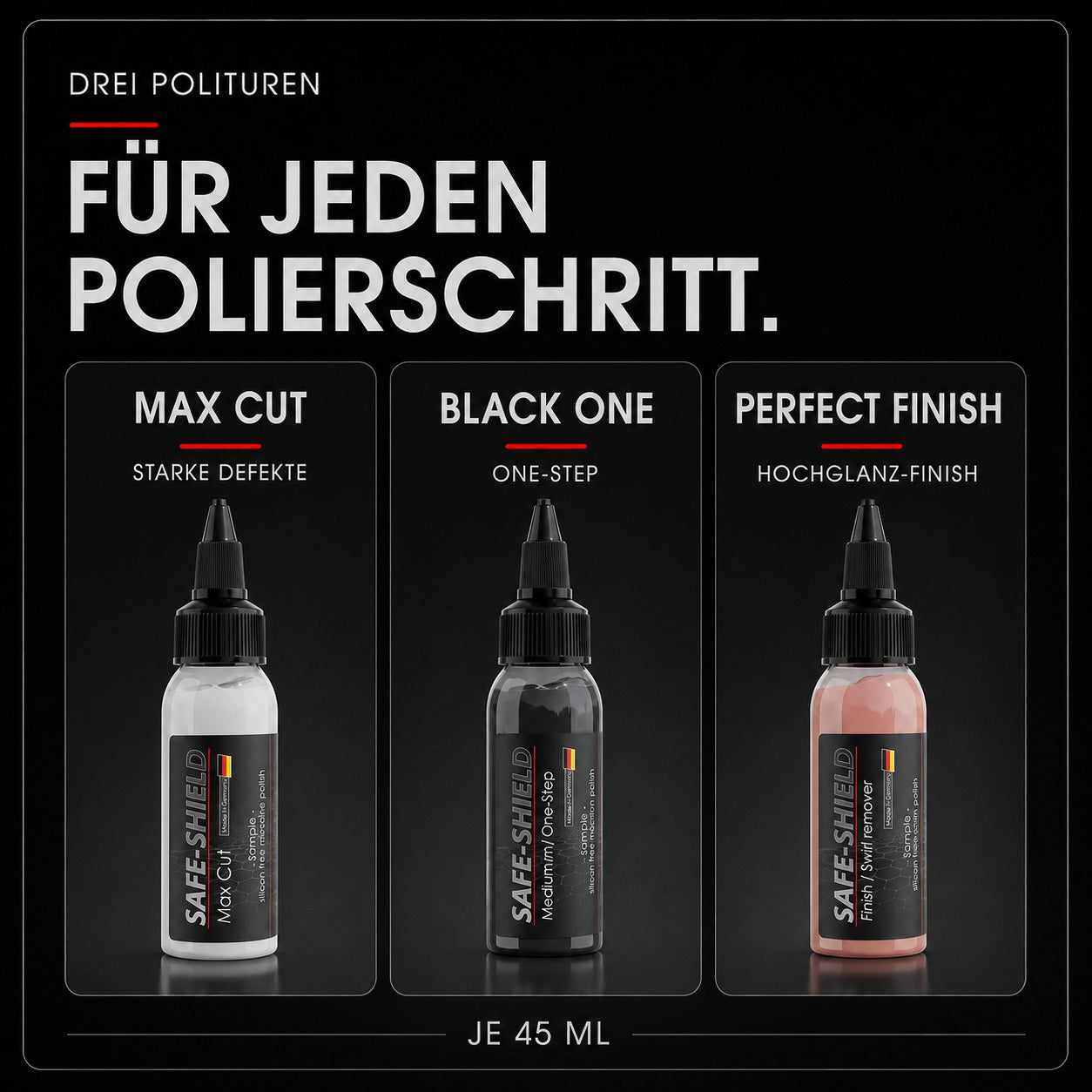 Polishing Pad Set 5 Pieces + Polish Samples 3x 45ml